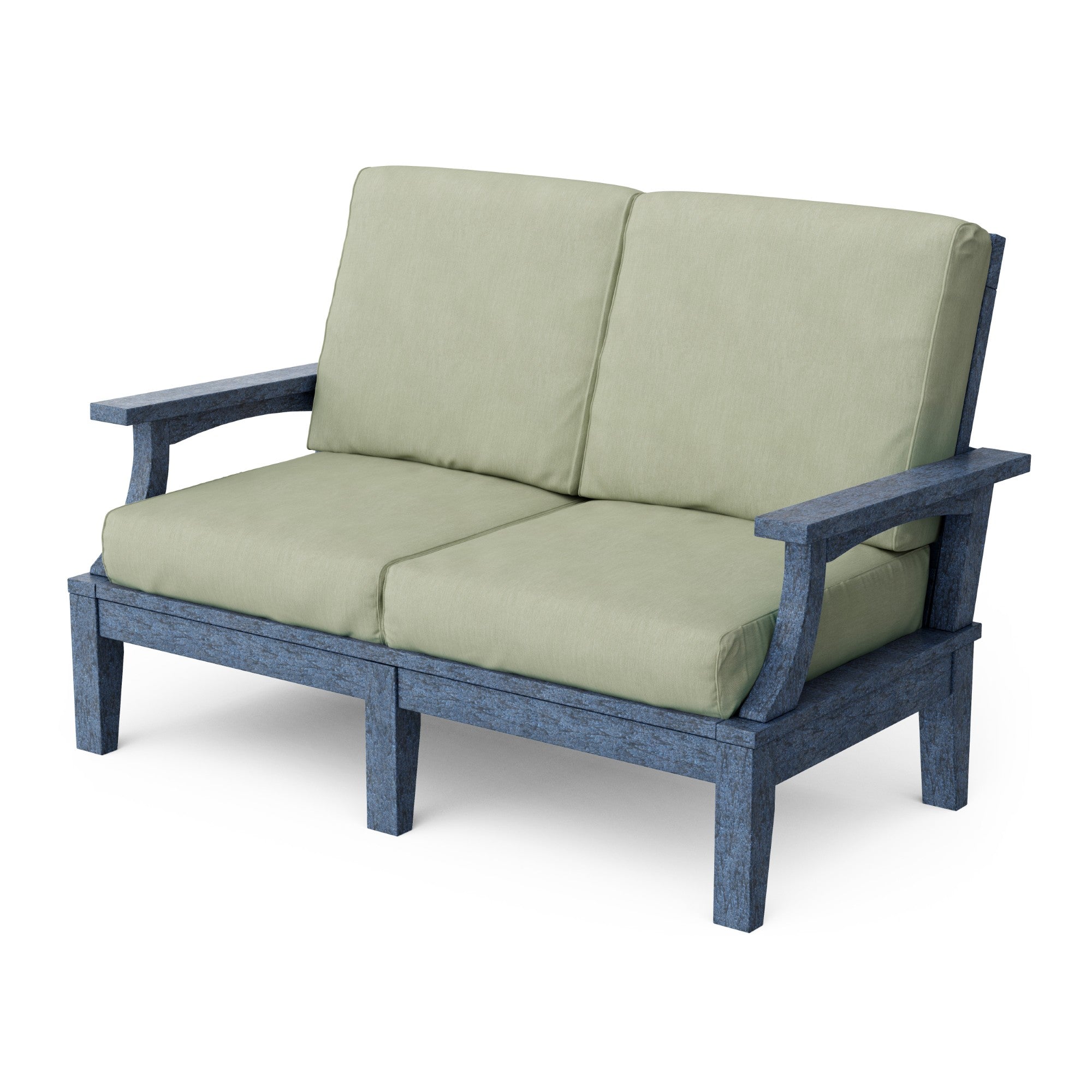 Heritage Deep Seating Love Seat Cushioned Sofa - Outdoor Patio Furniture for Garden, Poolside & Backyard Relaxation
