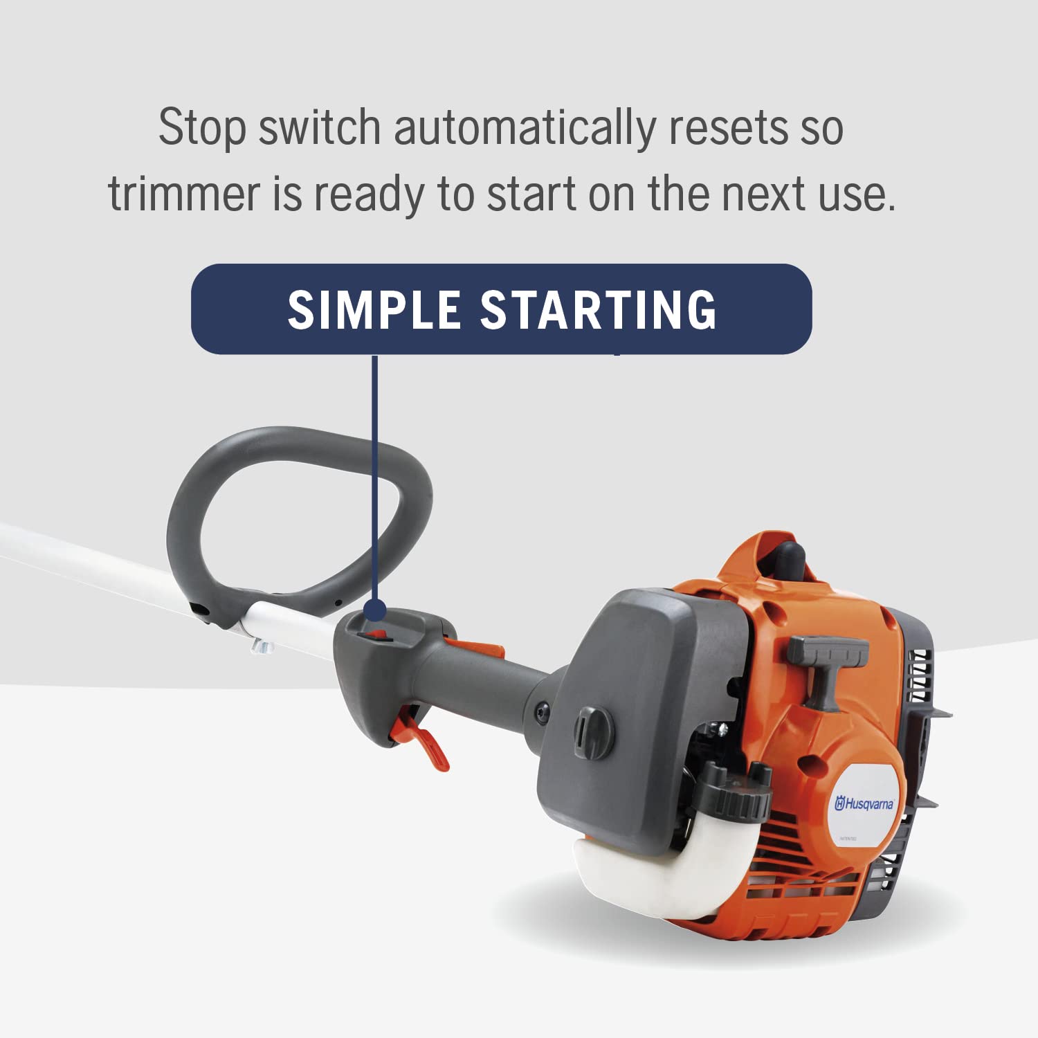 Husqvarna 122C 22cc 2-Cycle Gas String Trimmer with 17-Inch Curved Shaft & Tap 'N Go Trimmer Head - Ideal for Lawn Edging, Weed Control & Yard Maintenance