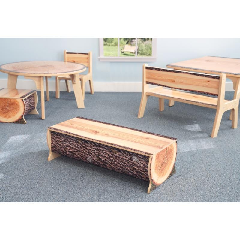 Handcrafted Live Edge Wood Bench - 10