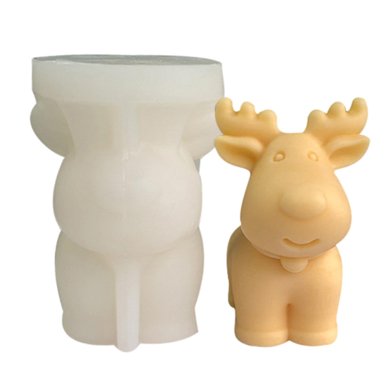 Elk Candle Molds - Christmas Reindeer Silicone Candle Molds for DIY Candle Making, Resin Epoxy Casting, Handmade Soap & Holiday Crafts - Perfect for Christmas Party Decorations, Home Decor & Gift Making