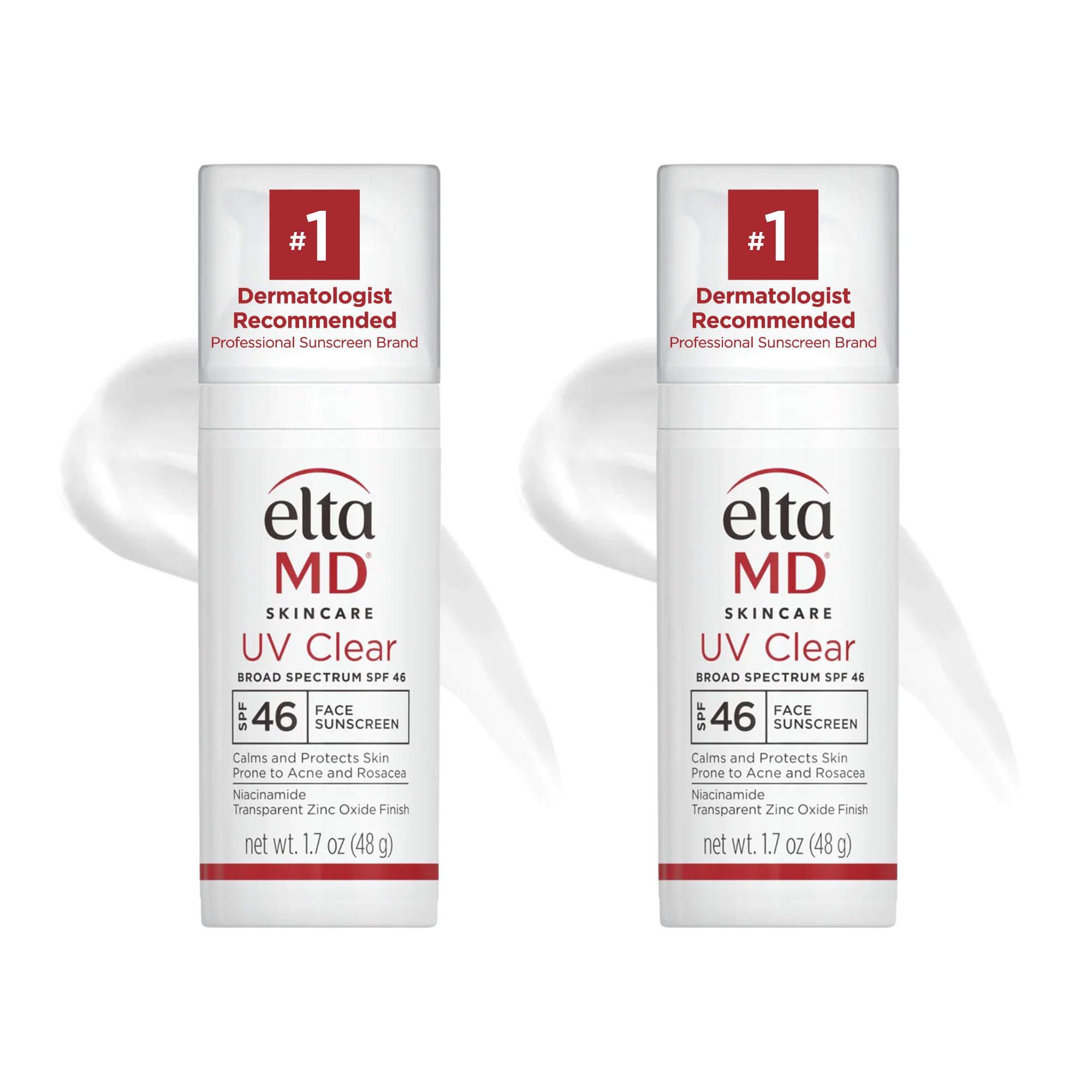 EltaMD UV Clear Face Sunscreen SPF 46 - Oil Free, Zinc Oxide, Dermatologist Recommended for Acne-Prone & Sensitive Skin | Daily Protection for Face, Outdoor Activities & Sun Exposure