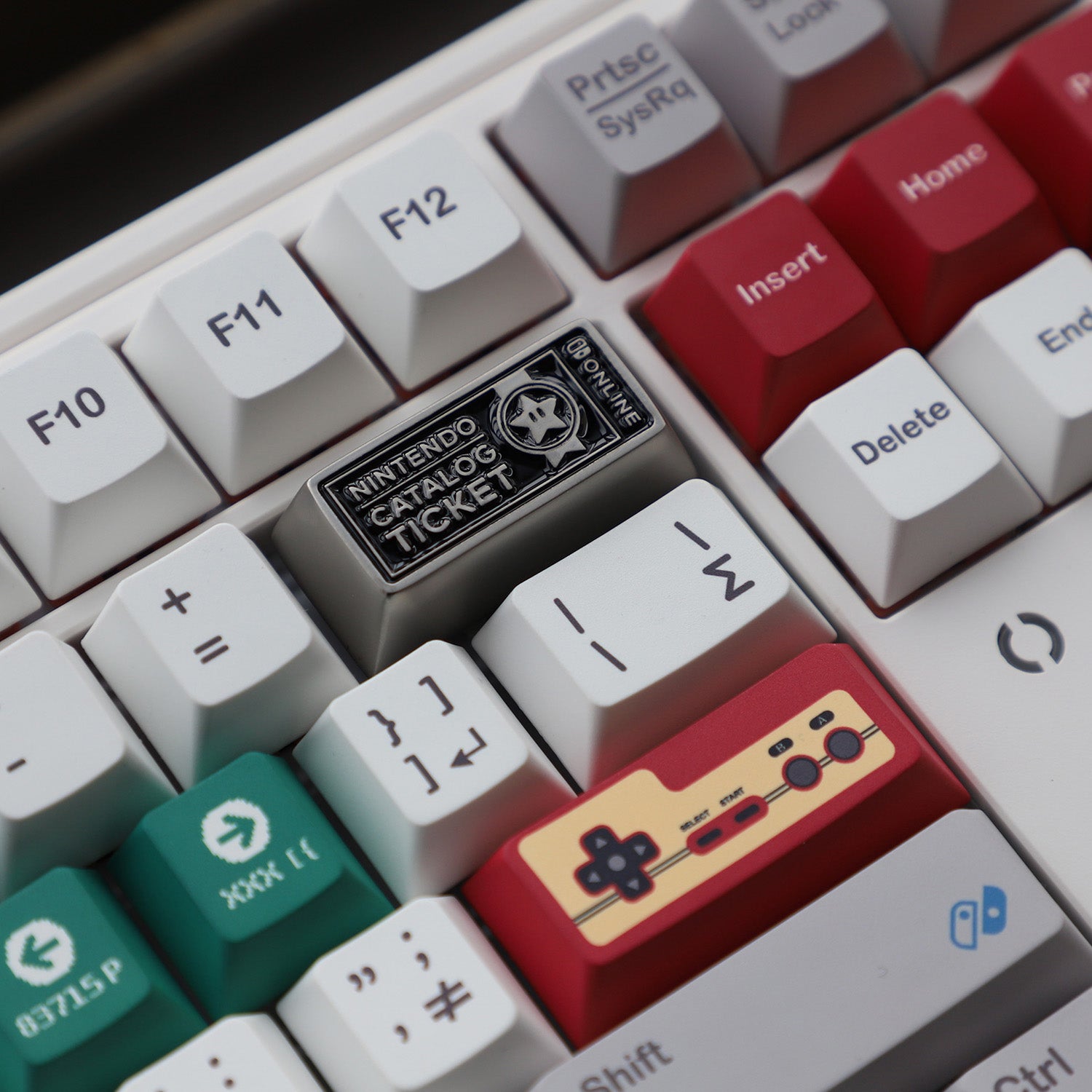 Custom NS Game Theme 2U Backspace Key - Durable Metal Personalized Keycaps for Mechanical Keyboards - Perfect for Gaming, Typing & Streamer Setups