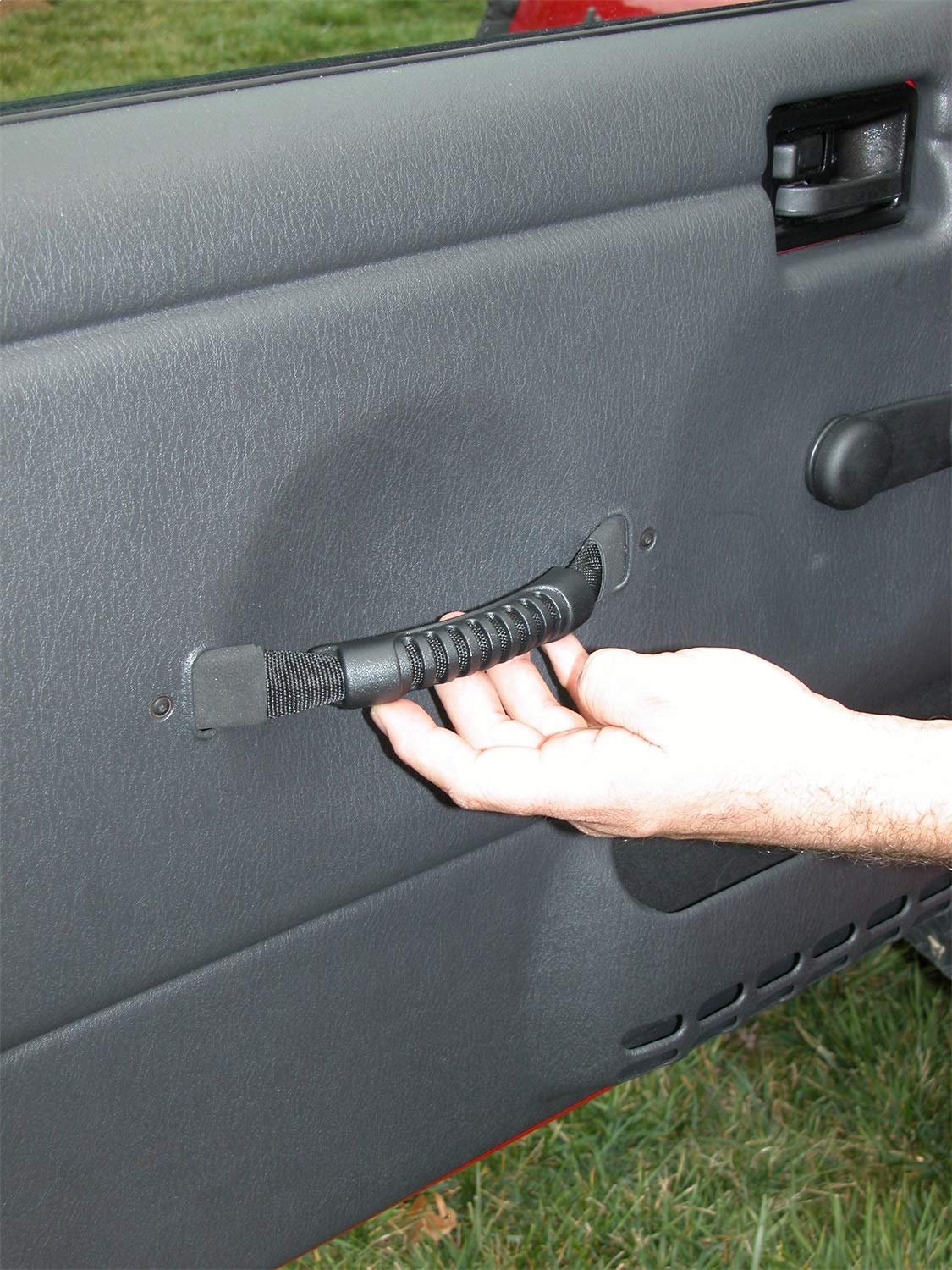 Rugged Ridge 11826.01 Black Door Pull Straps for 1997-2006 Jeep Wrangler TJ - Heavy Duty Off-Road Accessories for Easy Entry & Exit