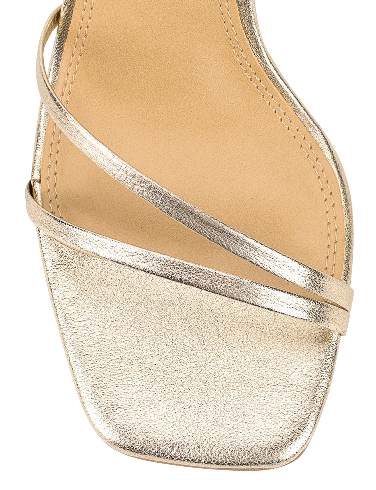 Gold Metallic Leather Strappy Heels for Women - Elegant Party Shoes for Weddings, Prom & Evening Events