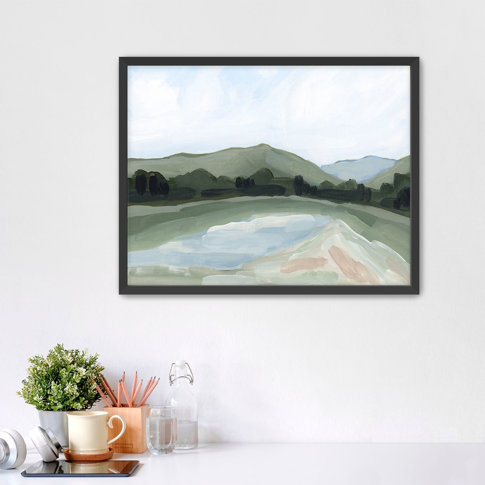 Crossing the Water Art Print - Beautiful Landscape Wall Decor for Living Room, Bedroom & Office - Perfect Gift for Home Decor