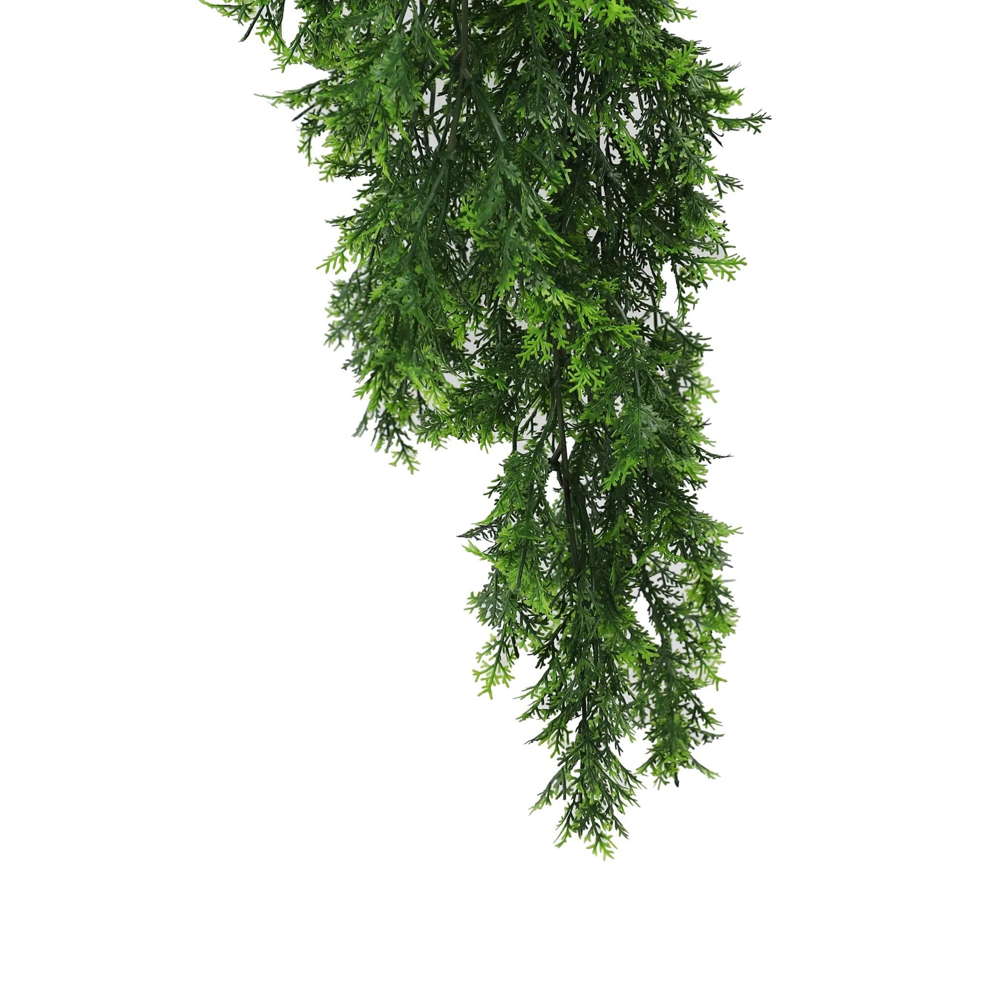 UV & Fire Rated Hanging Mossy Cedar Vine - 22cm x 76cm Artificial Greenery for Home Decor, Wedding Backdrops & Outdoor Landscaping