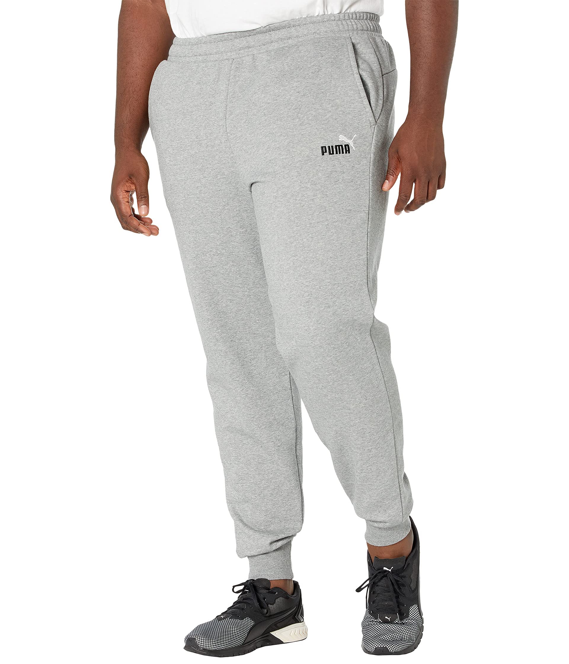PUMA Men's Essentials+ Logo Fleece Sweatpants - Comfortable Athletic Joggers for Casual Wear, Gym & Lounge