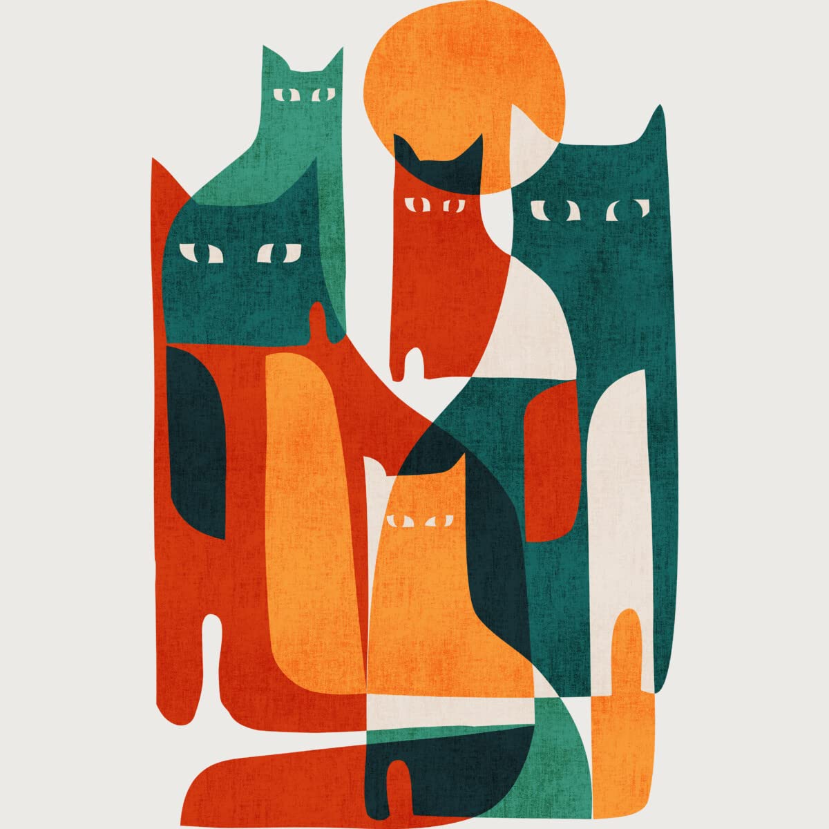 Design By Humans Junior's Cat Print T-Shirt - Cute Cat Graphic Tee for Women & Girls - Perfect for Casual Wear, Gifts, and Cat Lovers