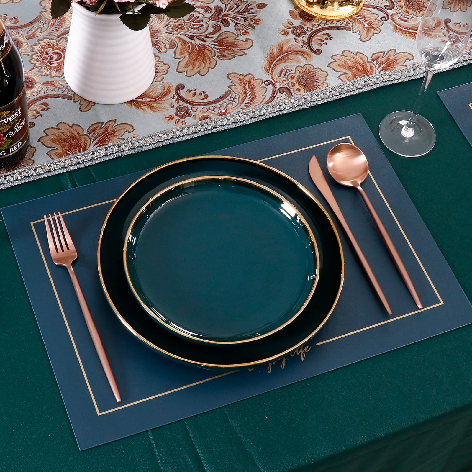 20-Piece Matte Rose Gold Flatware Set - 18/10 Stainless Steel Silverware for Kitchen & Restaurant - Includes Knife, Fork & Spoon - Elegant Cutlery Service for 4 - Perfect for Dinner Parties, Weddings & Home Dining