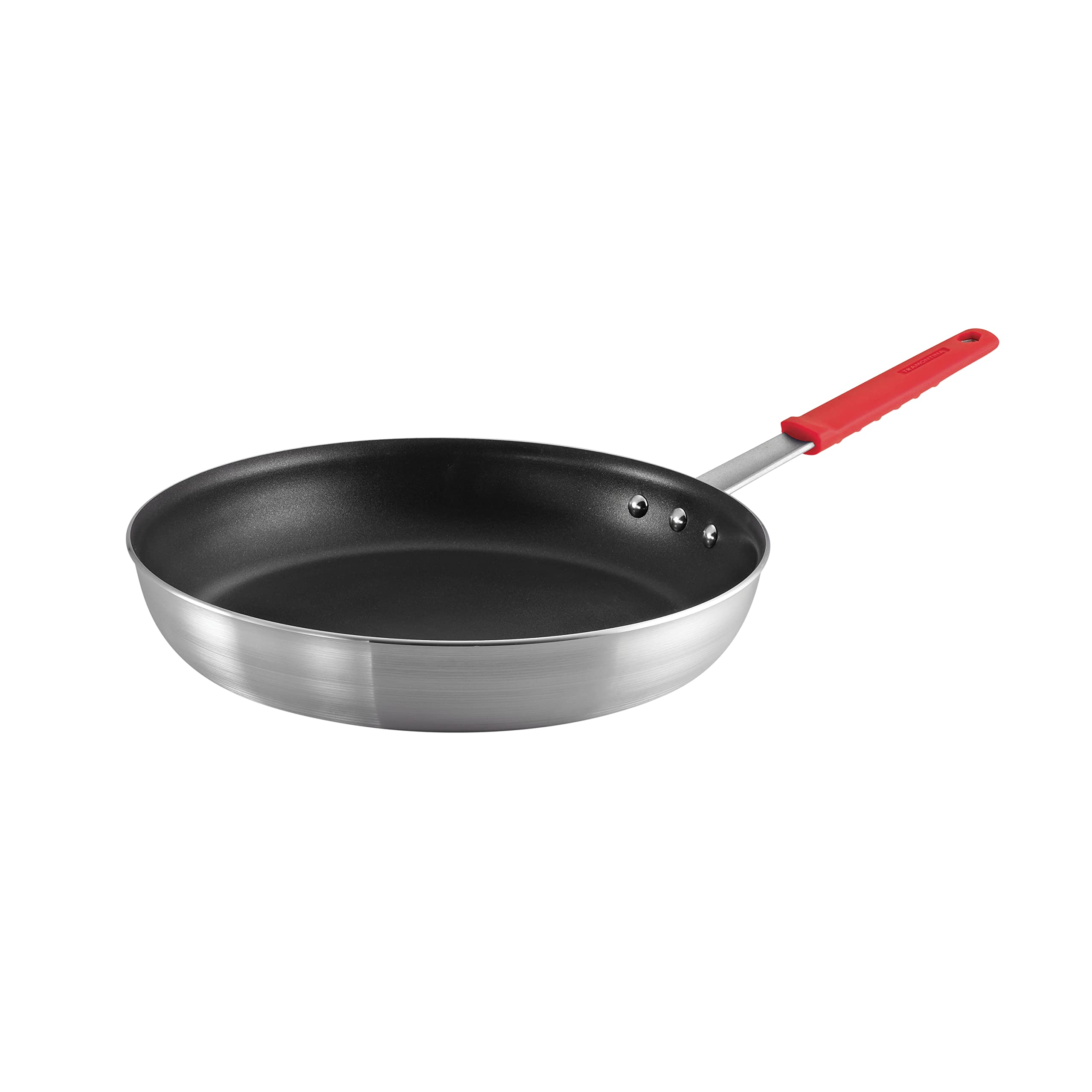 Tramontina Professional 14-Inch Nonstick Extra Large Frying Pan - Heavy-Gauge Aluminum Skillet with Reinforced Coating, Red Handle, Dishwasher & Oven Safe (450°F) - Perfect for Searing, Sautéing & Family Cooking