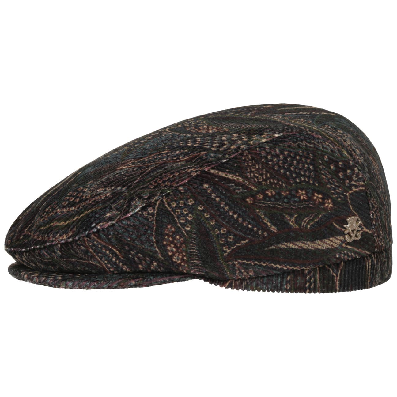 Mayser Zechbauer Corduroy Paisley Flat Cap for Men - Vintage Style Newsboy Hat for Casual Wear, Outdoor Activities & Fashion Accessories