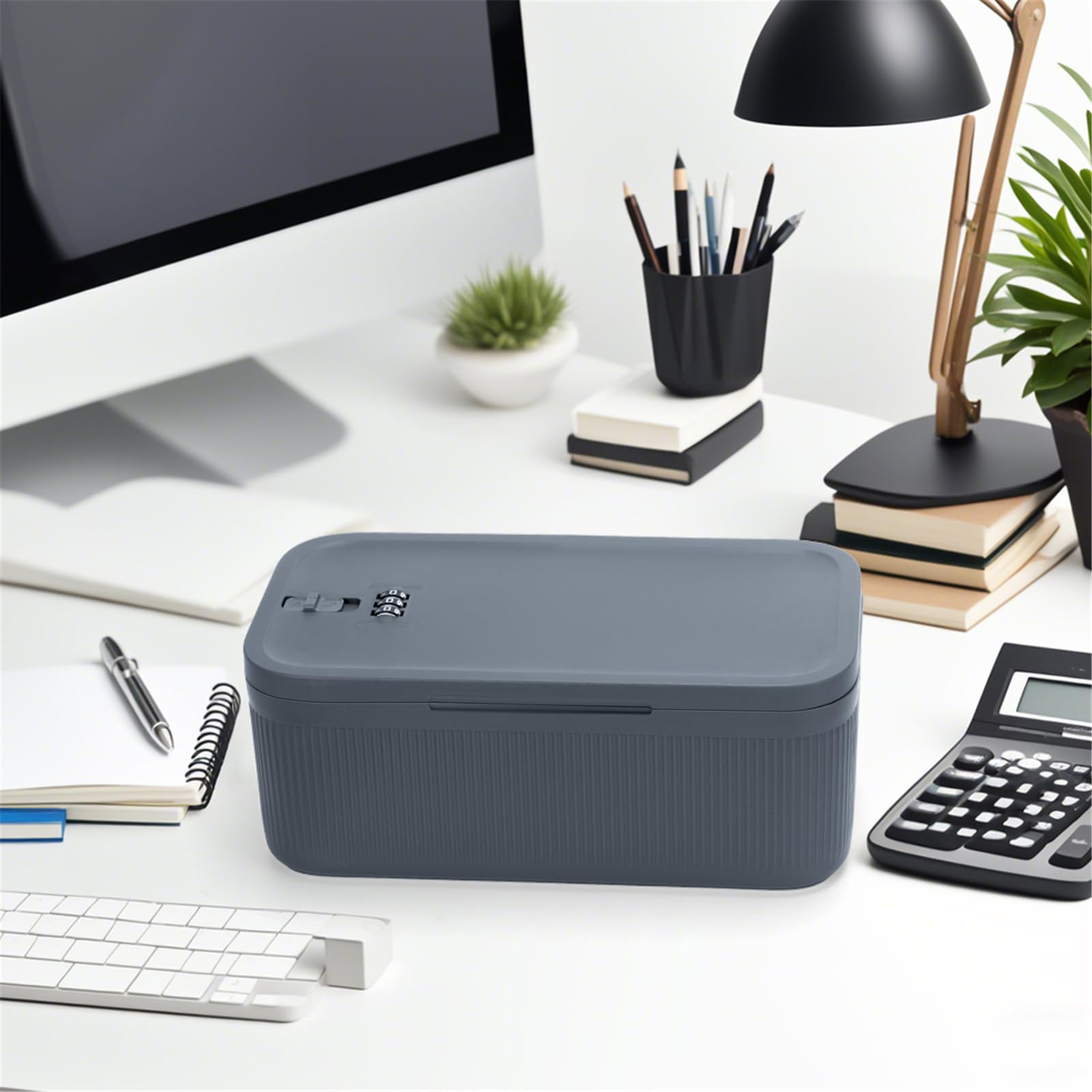 Secure Lockable Storage Box for Medicine, Food & Smart Devices - Travel Case, Refrigerator Bin & Small Lockbox for Office, Home, School - Ideal for Organizing Medications, Snacks & Valuables - Perfect Gift for Father's Day, Travel & Home Security