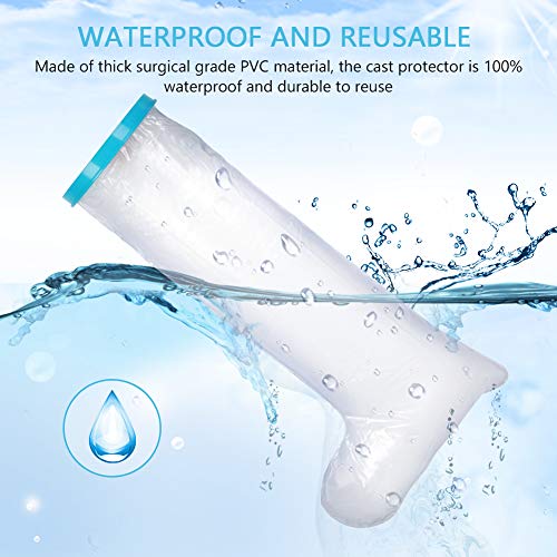 Waterproof Leg Cast Cover for Shower & Bath - Seal Tight Protection for Broken Leg, Knee, Calf or Foot Wounds - Ideal for Hot Tubs, Swimming & Daily Hygiene Care