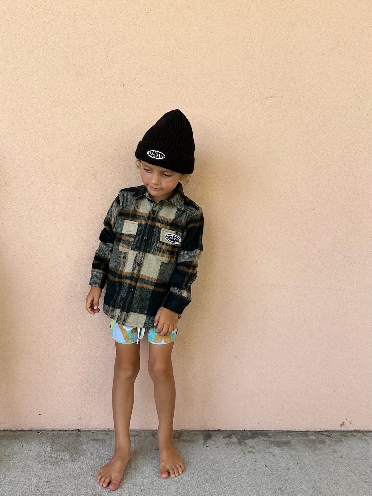 Youth Charcoal Patch Beanie - Warm & Stylish Winter Hat for Kids & Teens - Perfect for Outdoor Activities, Skiing, and Cold Weather