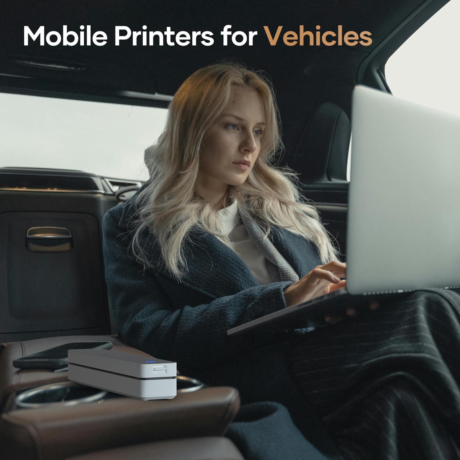 iDPRT Wireless Portable Thermal Printer - 300DPI Inkless Mobile Printer for Travel, Home, Office & Vehicle Use | Bluetooth Compatible with Smartphone & PC | Supports 8.5