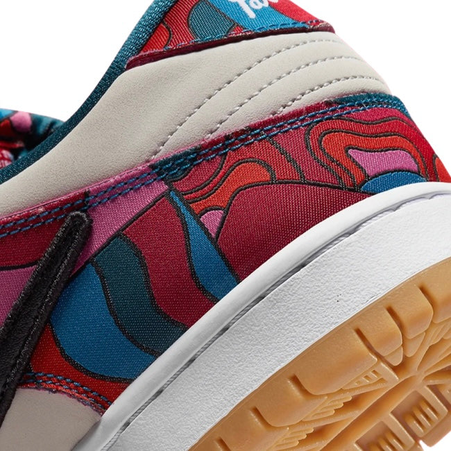 Nike SB Dunk Low Pro Premium QS Parra Fireberry Black Sneakers - Men's Skateboarding Shoes for Streetwear & Casual Wear