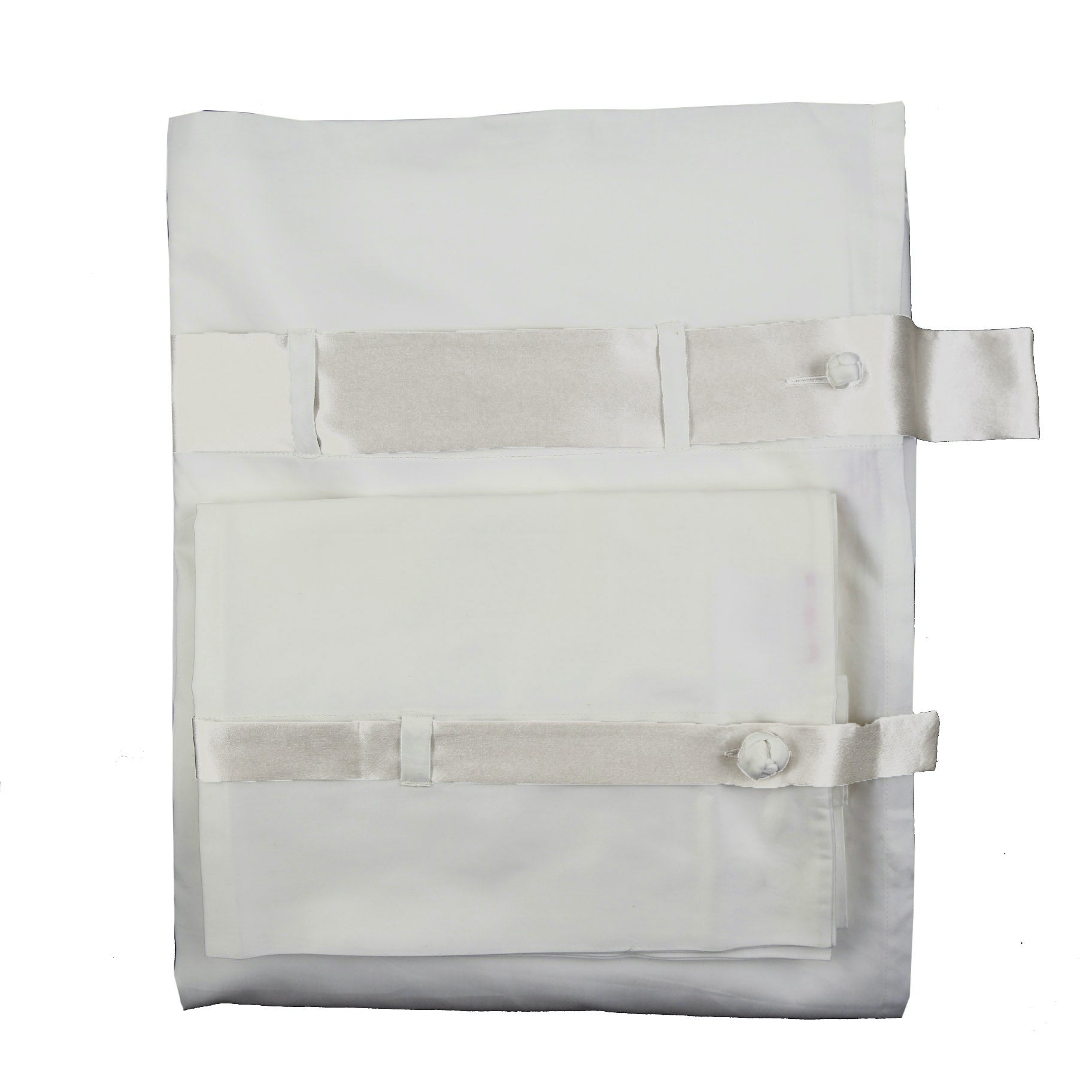 Luxury 100% Cotton Sheet Set with Silk Band Trim - Soft Breathable Bedding for Comfortable Sleep - Perfect for Master Bedroom, Guest Room & Hotel Use
