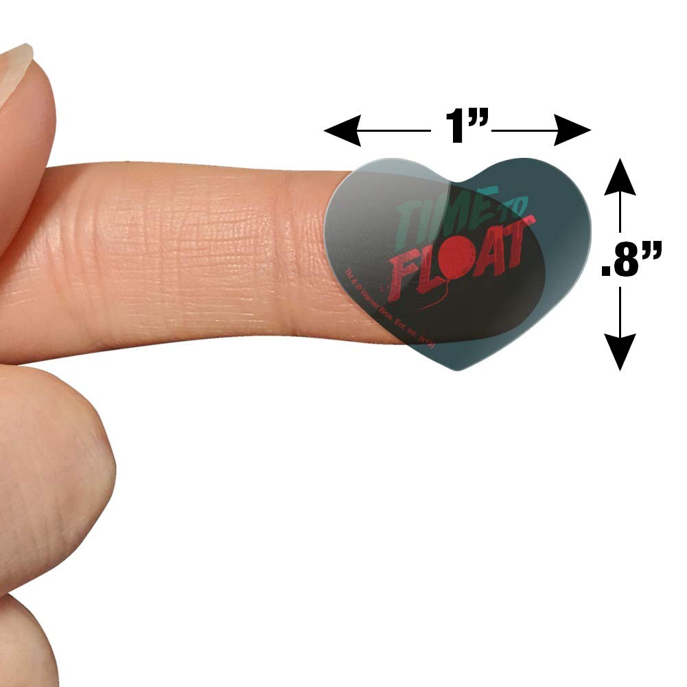 IT Chapter 2 Time to Float Heart Shaped Planner Stickers - Scrapbook Decoration, Bullet Journal Supplies, DIY Craft for Horror Movie Fans & Scrapbooking Enthusiasts
