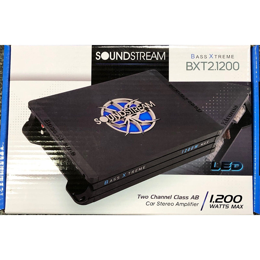 Soundstream BXT2.1200 Bass Xtreme Series 2 Channel Car Amplifier - 1200W High Power Audio Amp for Car Stereo & Subwoofer | Perfect for Car Audio Upgrades & Bass Enhancement