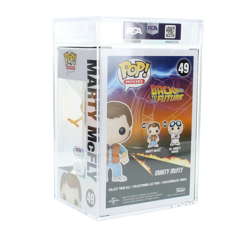 Michael J. Fox Autographed Back to the Future Funko Pop #49 Marty McFly - PSA/DNA Certified Collectible - Perfect for Movie Memorabilia Fans & Pop Culture Collectors