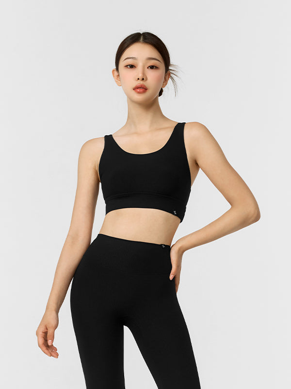 Comfortable Tension Ribbed Bra Tops for Women - Seamless Support & Breathable Fabric - Perfect for Yoga, Workouts & Everyday Wear