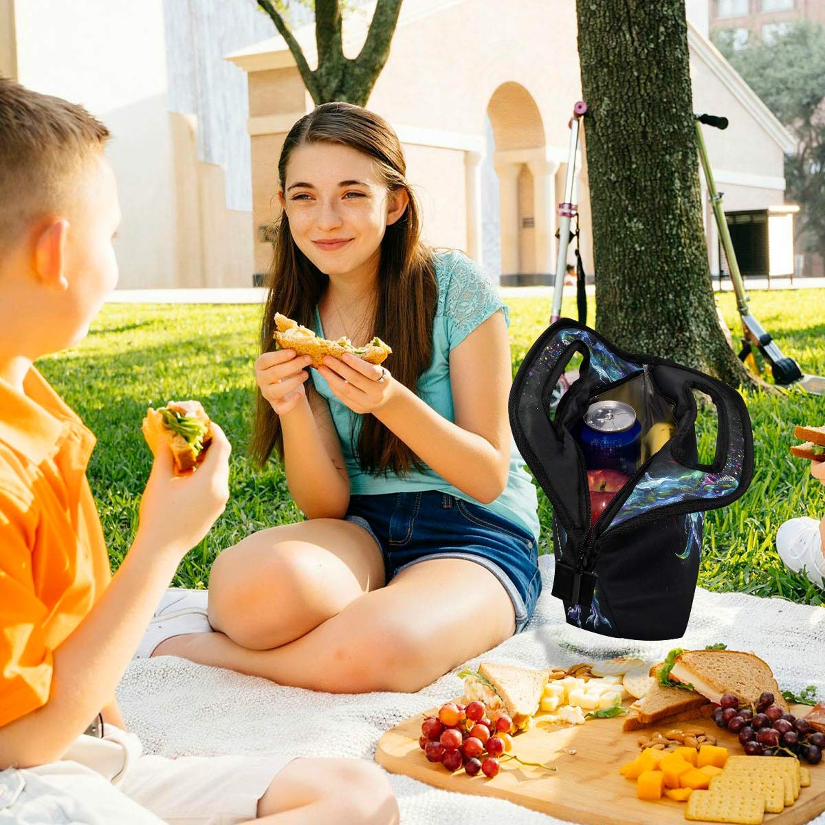Dinosaur Insulated Lunch Bag Cooler Tote for Adults & Teens - Leakproof Zipper Lunch Box for Men & Women - Perfect for Work, School, Picnics & Meal Prep