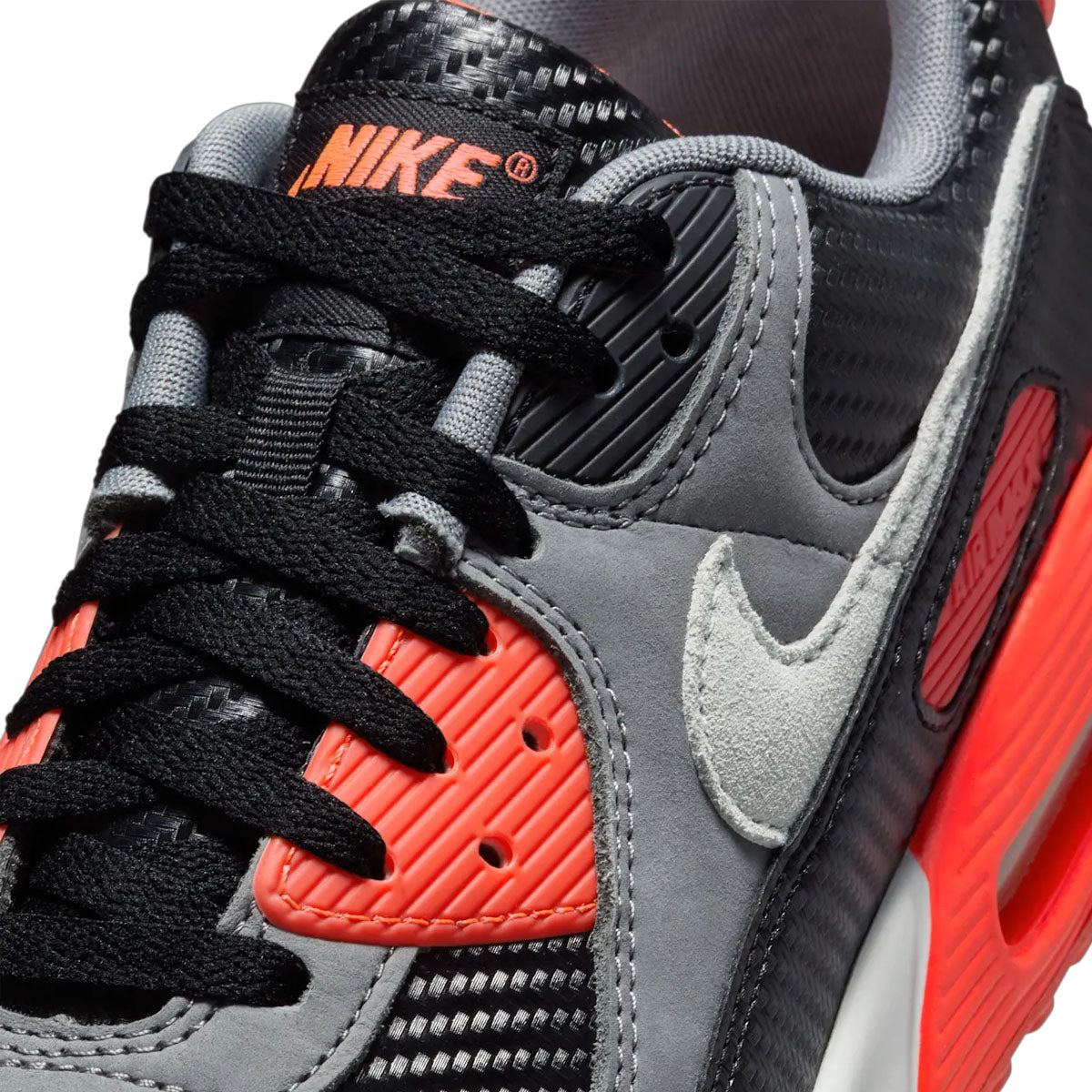 Nike Air Max 90 Premium 'Infrared Carbon' Running Shoes - Men's Retro Sneakers for Casual Wear, Gym & Street Style Fashion