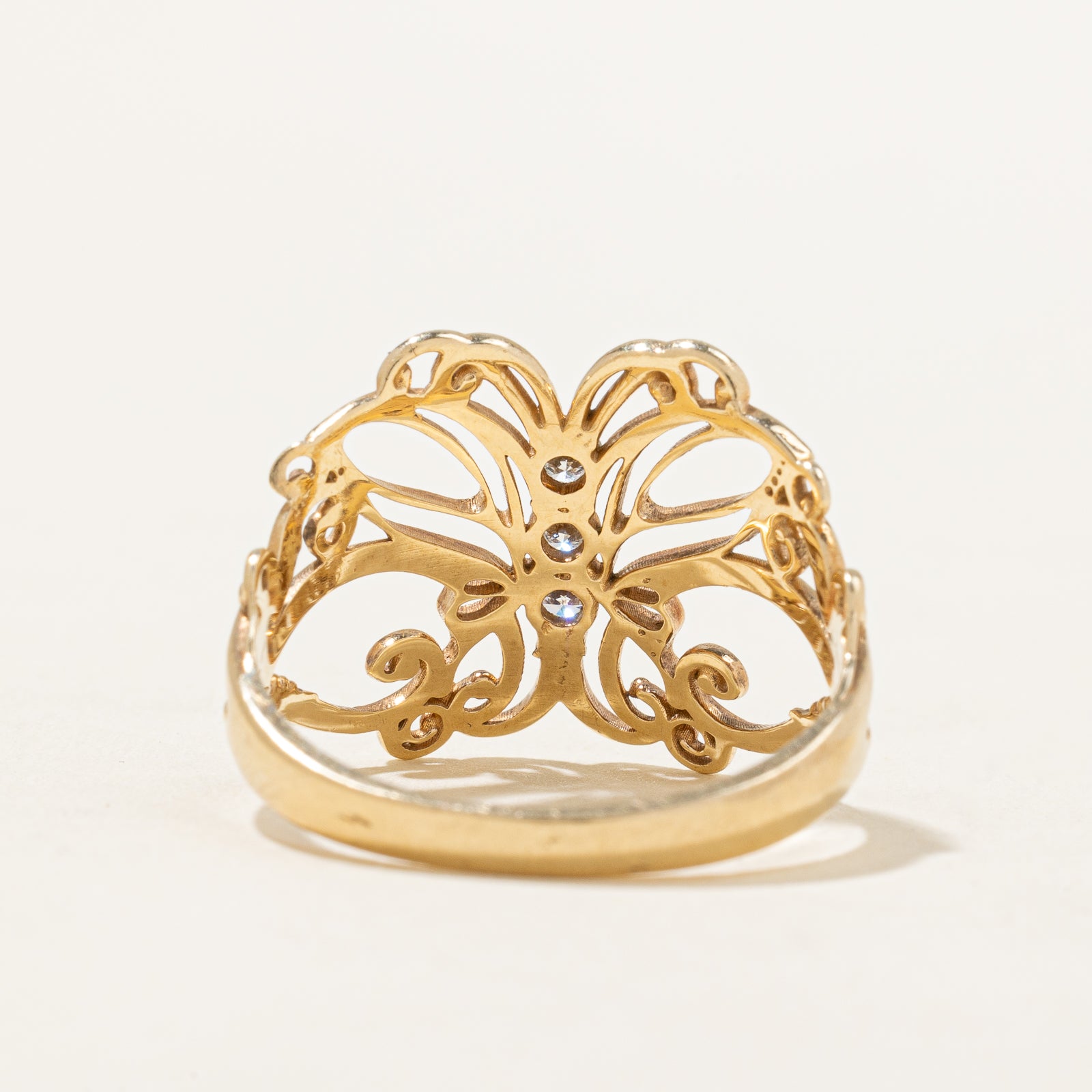 0.18ctw Diamond Butterfly Ring - Size 8.75 | Elegant Jewelry for Women | Perfect Gift for Anniversary, Birthday & Special Occasions