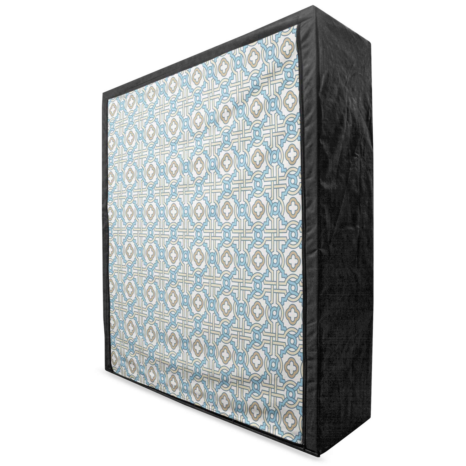 Ambesonne Quatrefoil Portable Fabric Wardrobe with Moroccan Star Design - 59
