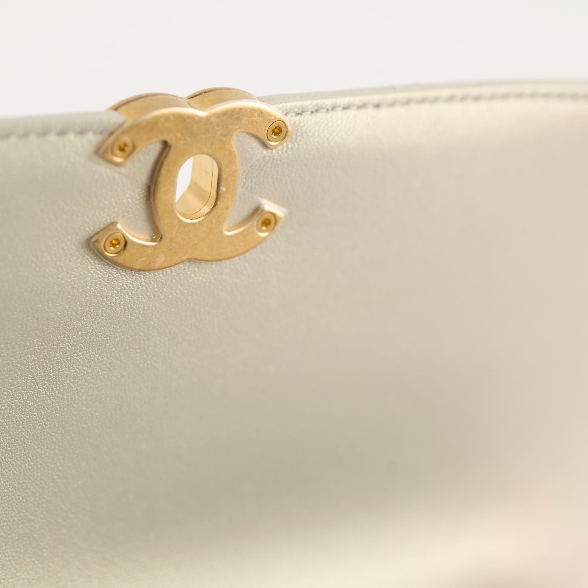 Chanel Iridescent Pearl Flap Bag with Top Handle - Microchipped Authentic Luxury Handbag for Women | Perfect for Evening Parties, Weddings & Special Occasions