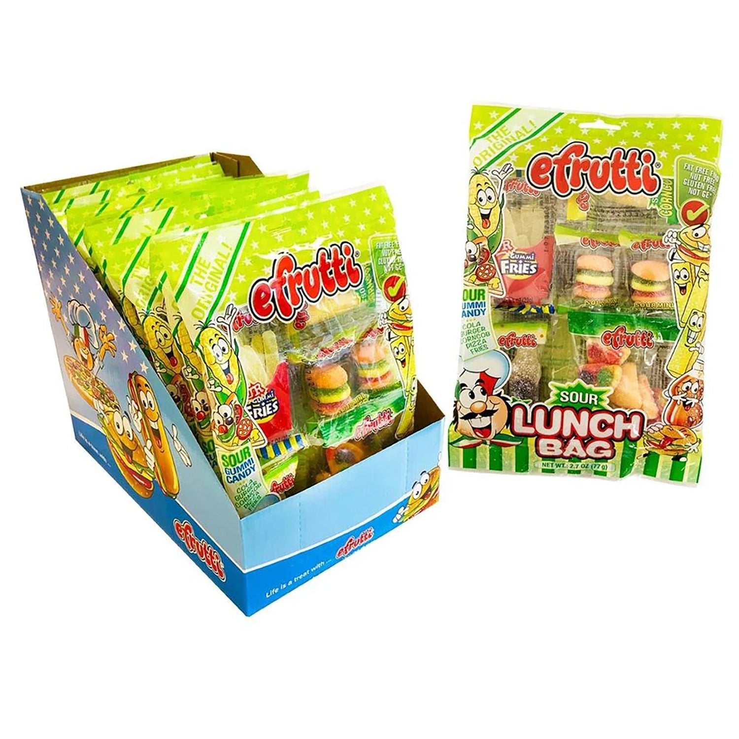 Efrutti Sour Gummy Candy - 2.7oz Resealable Bag | Perfect for Lunch Boxes, School Snacks & Party Favors
