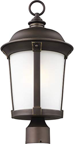 Seagull Lighting Generation 8250701-71 Transitional Outdoor Post Lantern - Antique Bronze Finish, Weather-Resistant Design for Patio, Garden & Entryway Lighting | Seagull-Calder Collection
