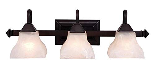 Oil Burnished Bronze Cardiff 3-Light Bathroom Vanity Light Fixture - 10.75