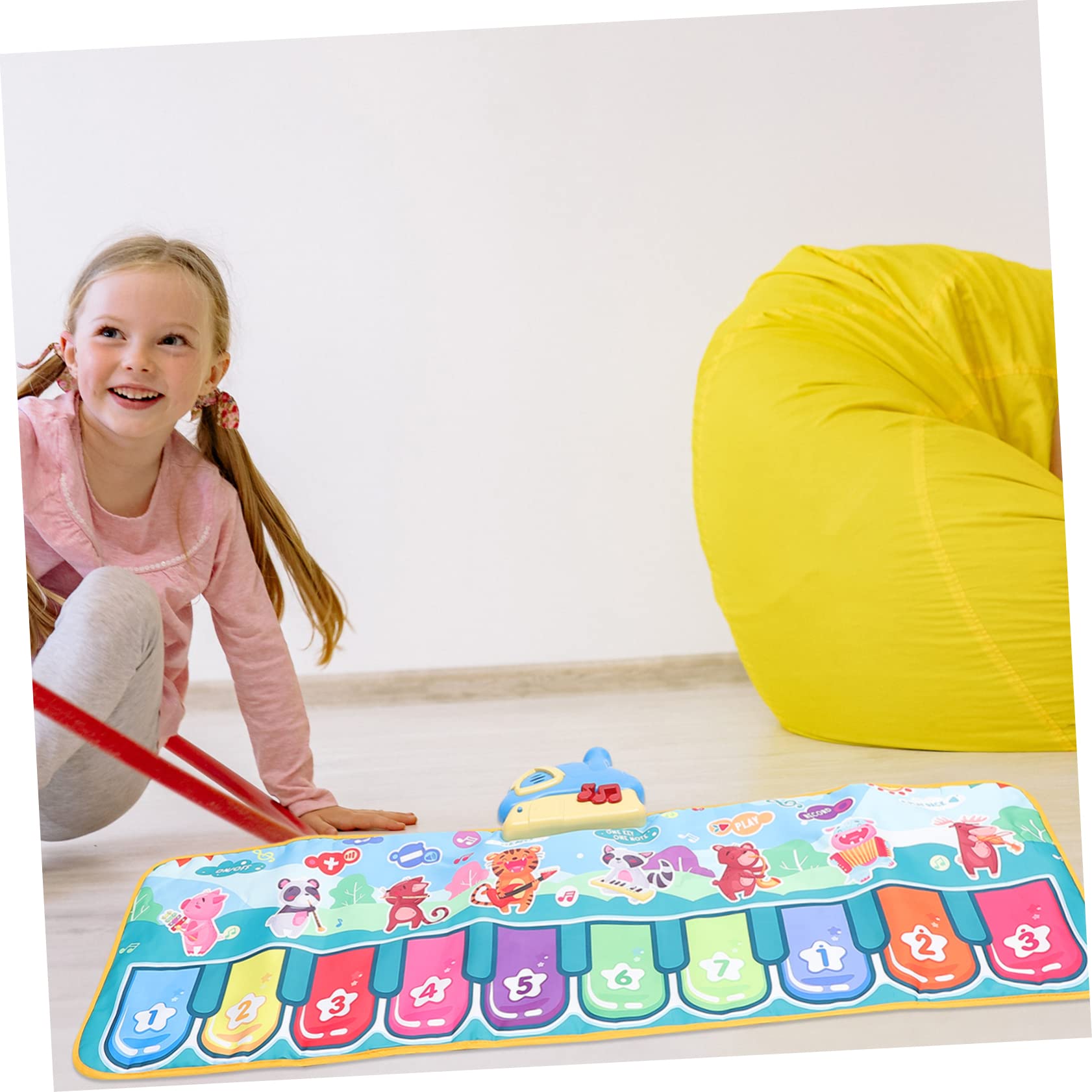 iBasenice 4-Piece Musical Piano Play Mat for Toddlers - Interactive Electronic Touch Floor Toy with Xylophone Components, Perfect for Baby Girls & Boys | Great for Playtime, Early Childhood Music Education & Sensory Development