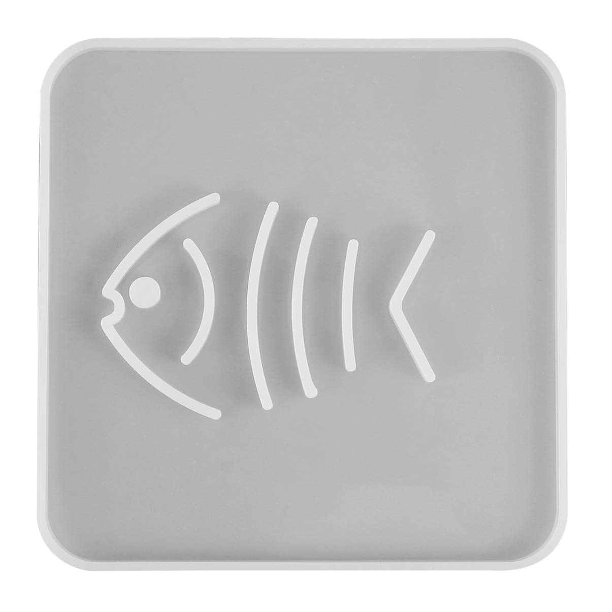 ARTIBETTER DIY Silicone Coaster Molds - Mirror Surface Fish Bones Design for Resin Casting, Epoxy Crafts & Home Decor (White) | Perfect for Coffee Tables, Party Favors & Unique Gift Making