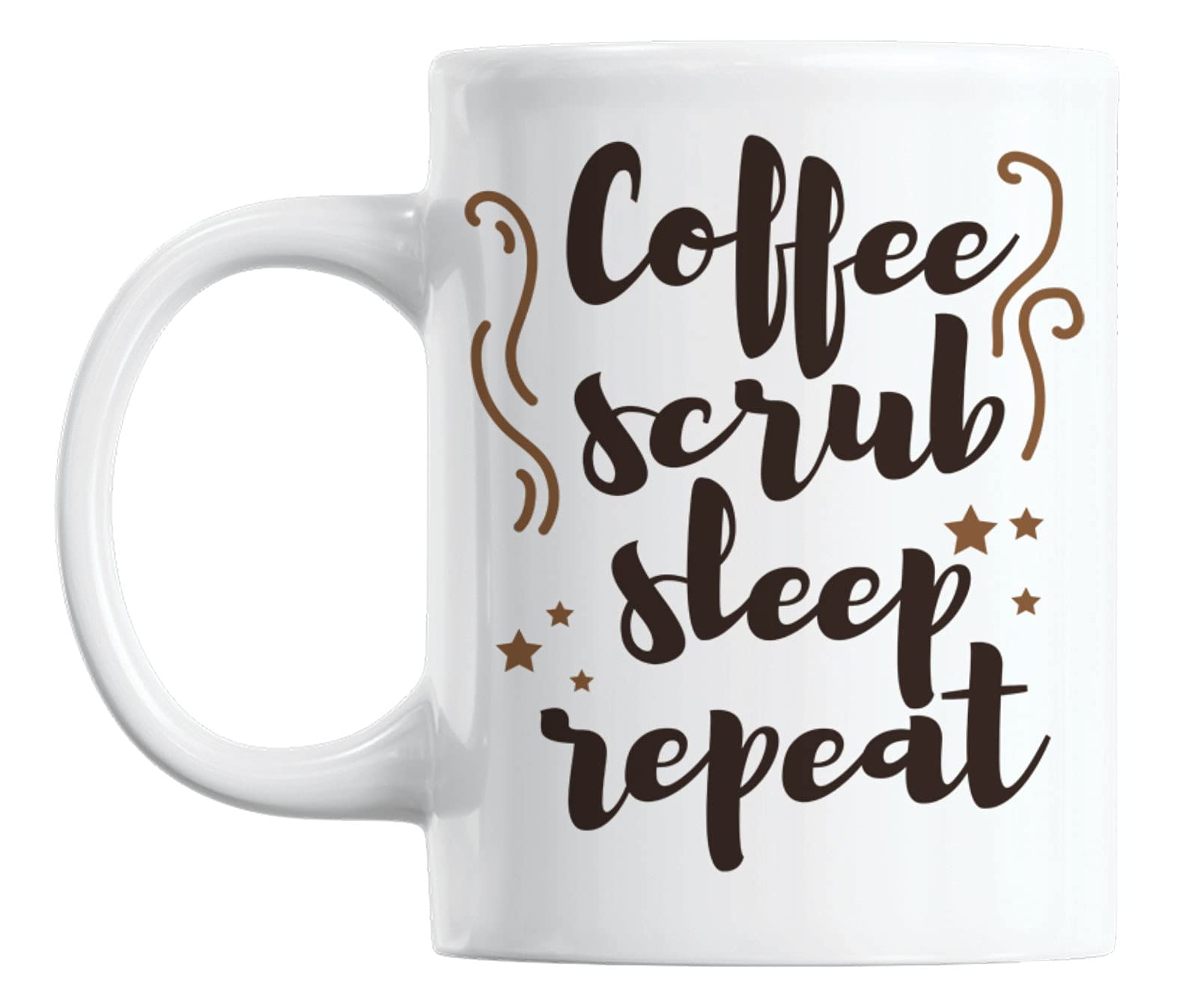 Surgeon's Coffee Mug - 11oz White Ceramic Scrub Sleep Repeat Coffee & Tea Cup - Perfect for Hospitals, Clinics, and Medical Professionals