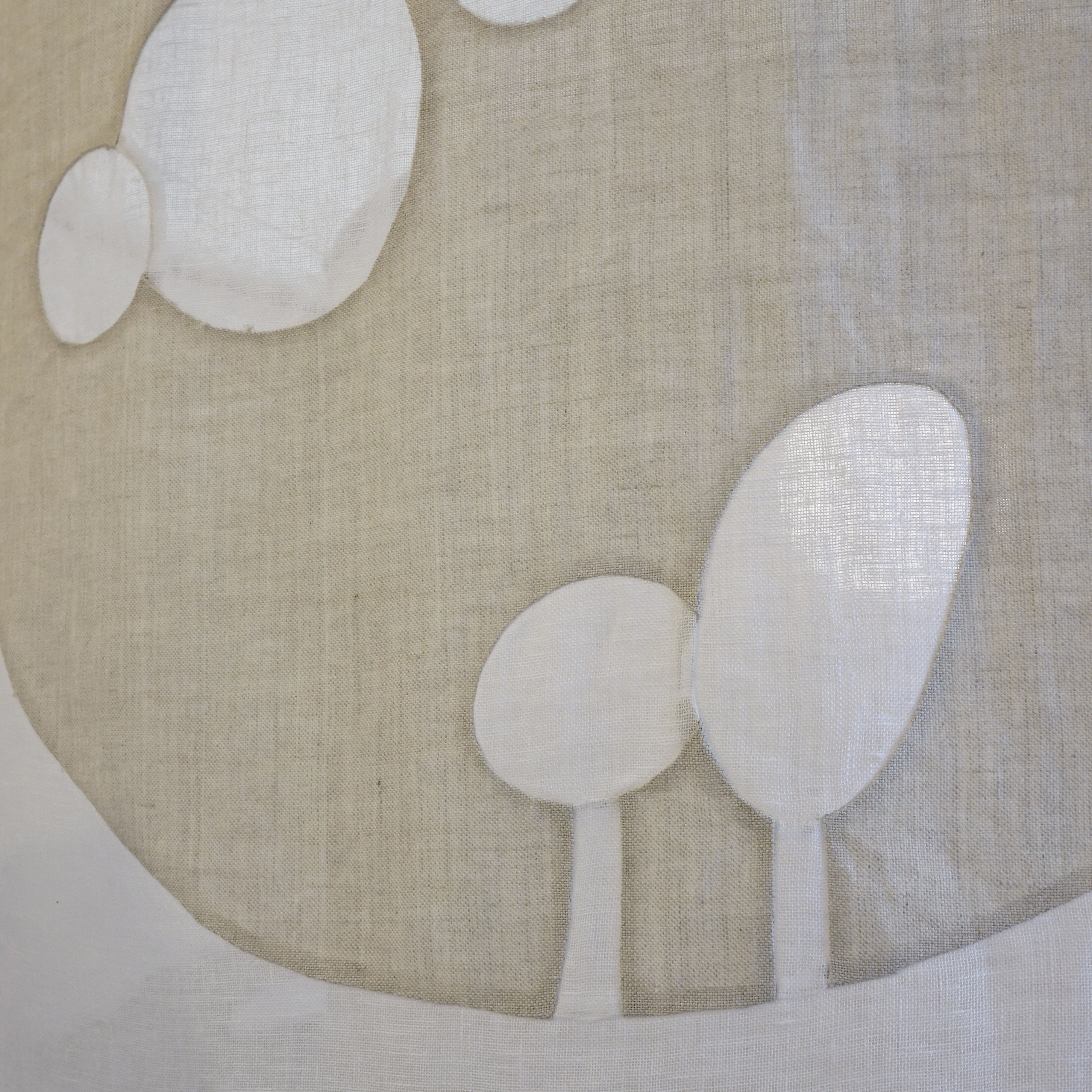 Giant Dreamscape Linen Applique Pendant Light - Modern Boho Ceiling Fixture for Living Room, Bedroom & Dining Room Decor