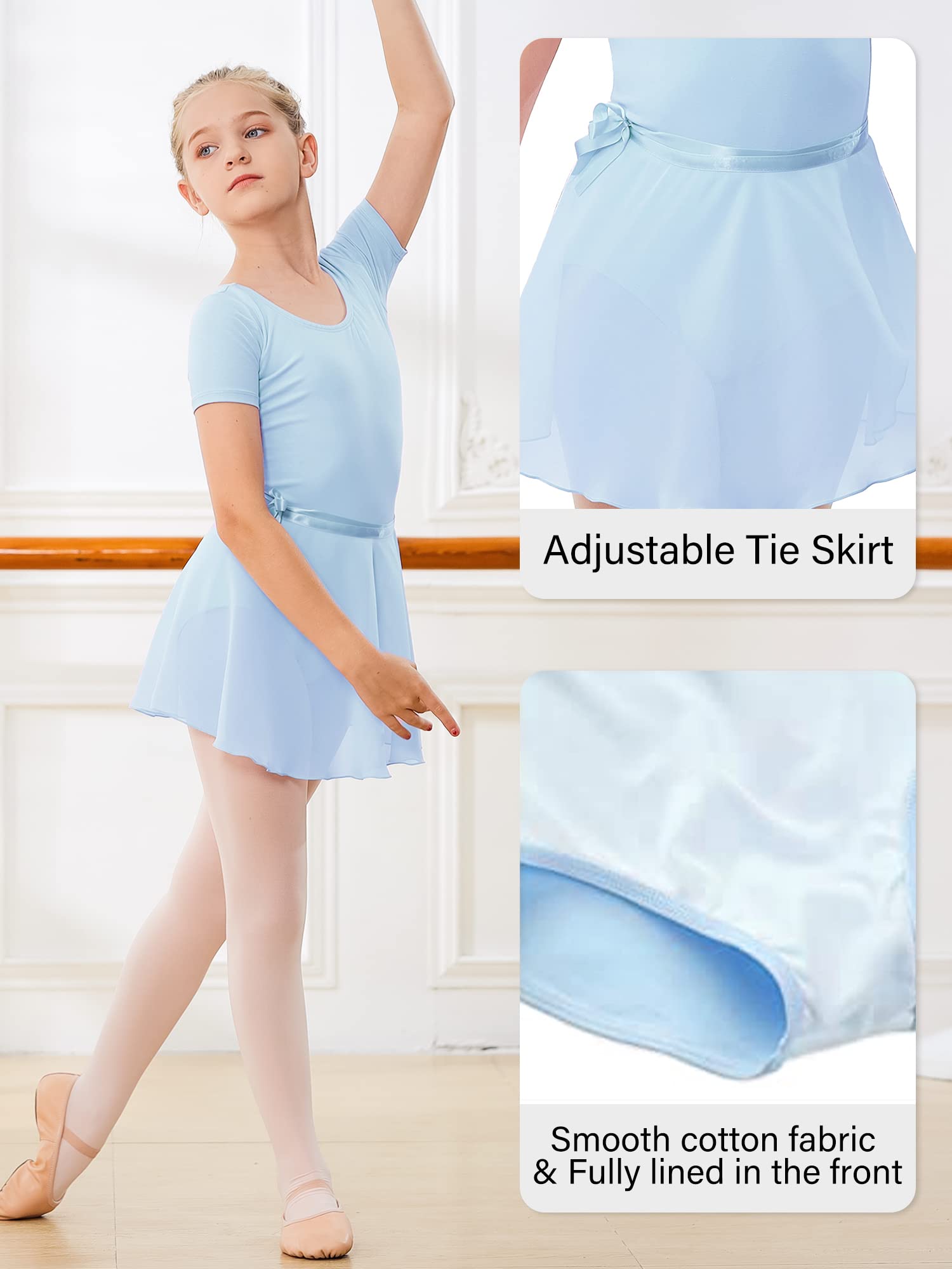 **Stelle Ballet Leotards for Girls - Toddler Dance Dress Outfit with Skirt & Tights (Toddler/Kids Sizes) - Perfect for Ballet Class, Recitals & Dance Performances**