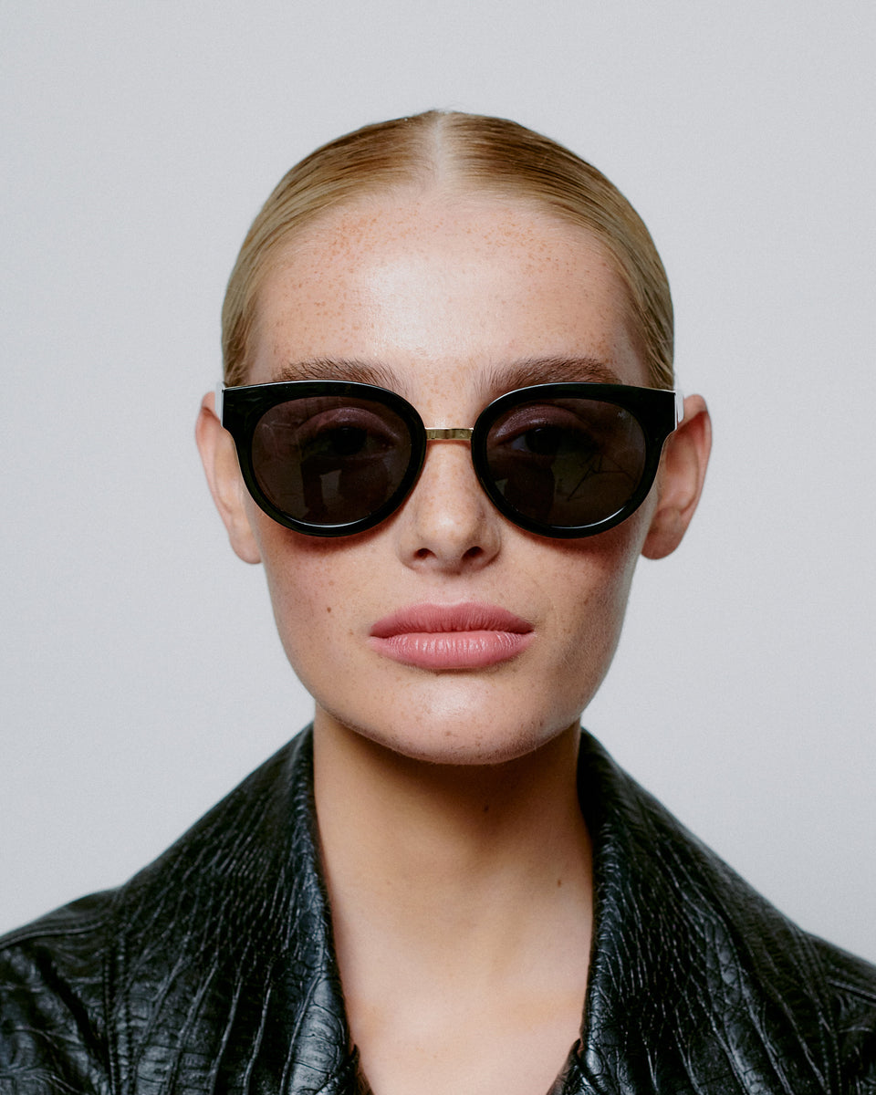 A. Kjaerbede Jolie Black Sunglasses for Women - Stylish UV Protection Shades for Outdoor, Driving & Fashion