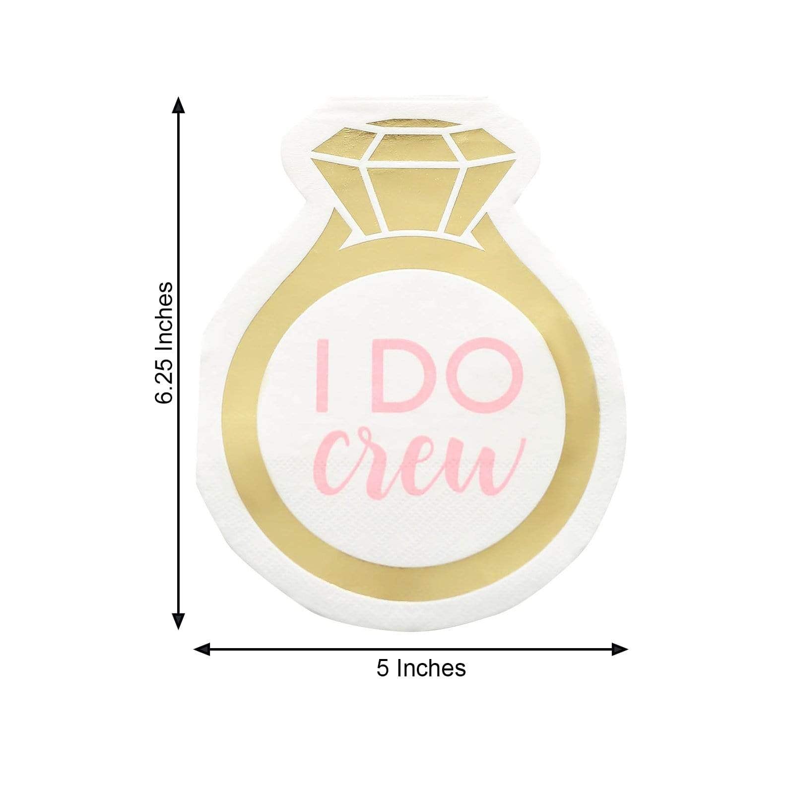 20-Pack Gold Ring Design Cocktail Napkins 12x10 Inch - Elegant Beverage & Party Paper Napkins for Weddings, Cocktail Parties, and Home Entertaining
