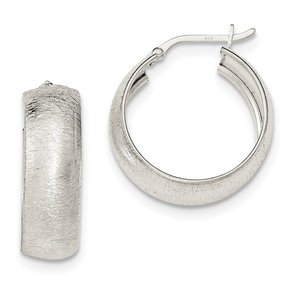 Polished Sterling Silver Laser-Cut Hinged Hoop Earrings for Women - Elegant Everyday Jewelry & Perfect Gift for Birthdays, Anniversaries