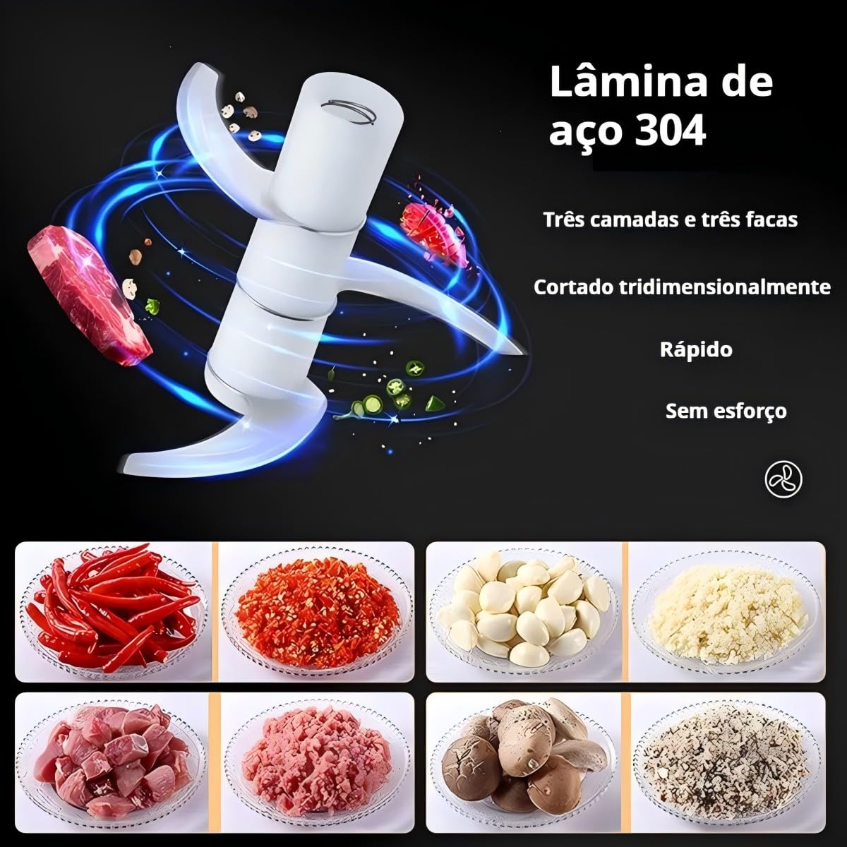 Stainless Steel Mini Food Processor - 304 Grade, 100W Powerful 2600RPM Motor, 600ML High Capacity, USB-C Fast Charging, Multi-Functional Blender & Grinder for Kitchen, Perfect for Smoothies, Baby Food & Meal Prep