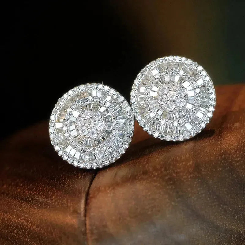 Luxury 1.1 Carat Round Copper Stud Earrings for Women - Elegant Party Jewelry & Everyday Wear - Perfect for Weddings, Date Nights and Special Occasions