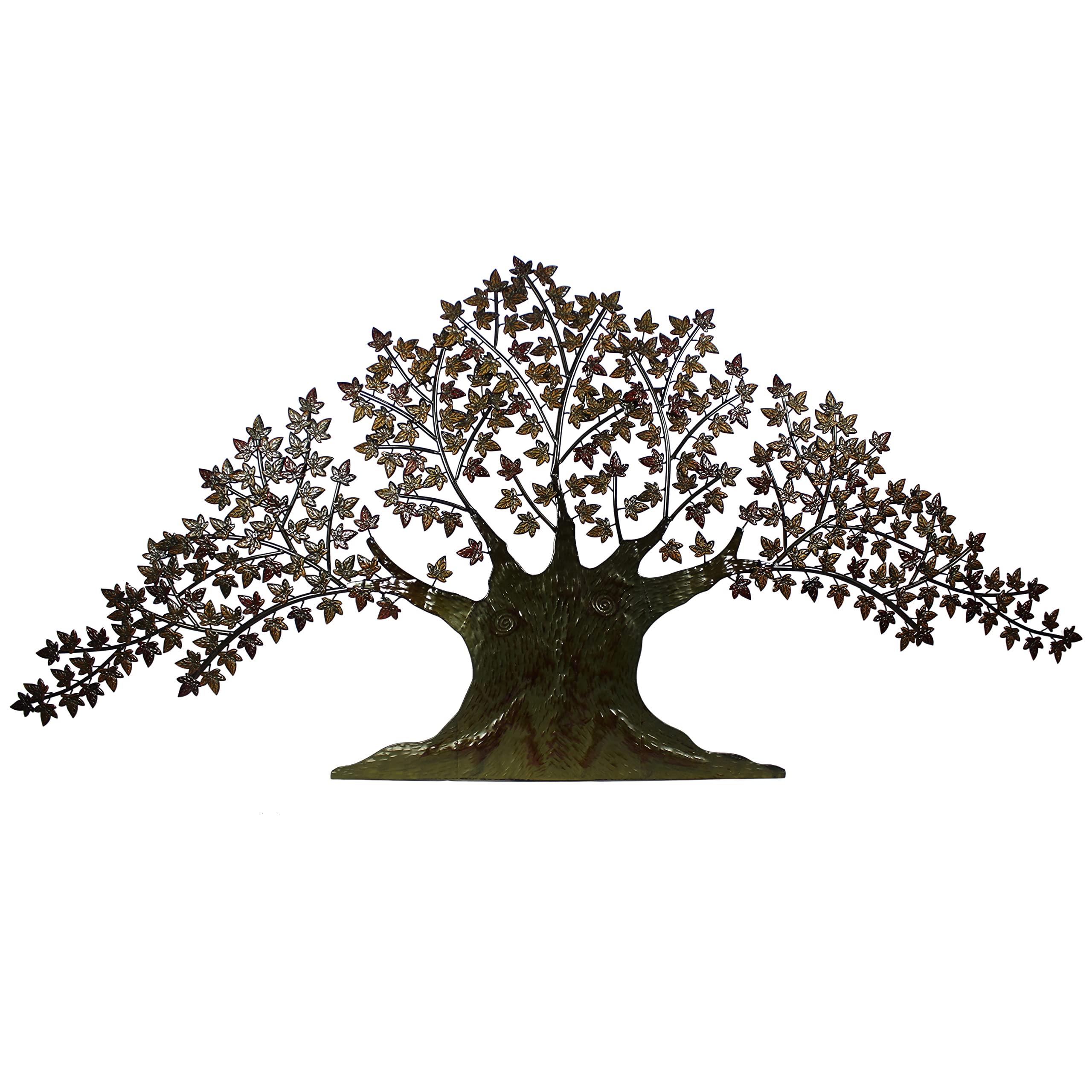 Handcrafted Tree of Life Large Metal Wall Art Decor - 7' Brown & Green Home Decor for Living Room, Bedroom, Office | Unique Spiritual Gift for Housewarming, Wedding, Birthday