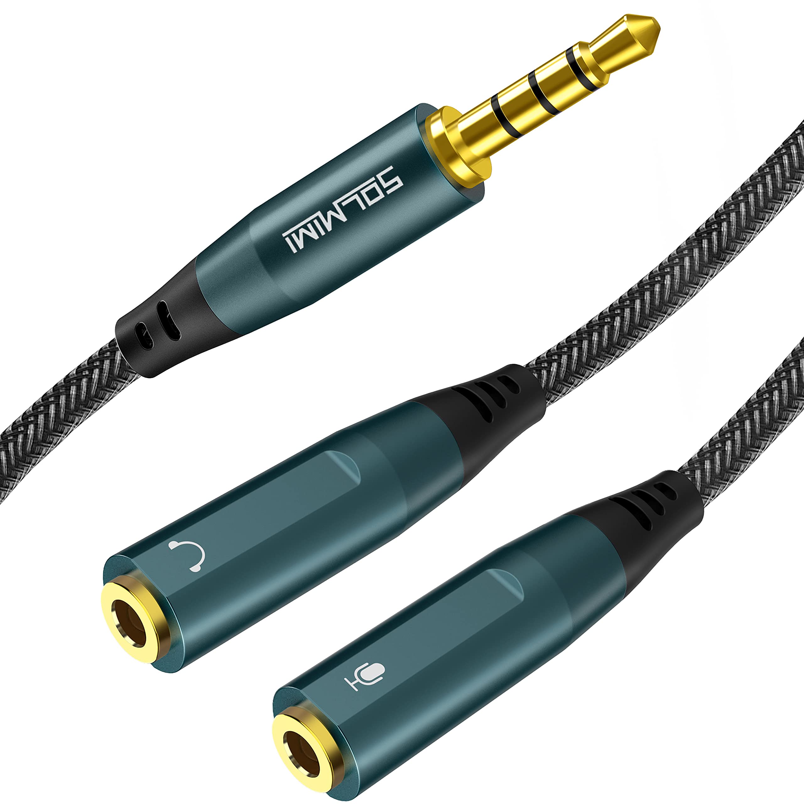 3.5mm Headphone Splitter - Female to Dual Male & Male to Dual Female Audio Mic Adapter for Gaming, Music Sharing, and Conference Calls