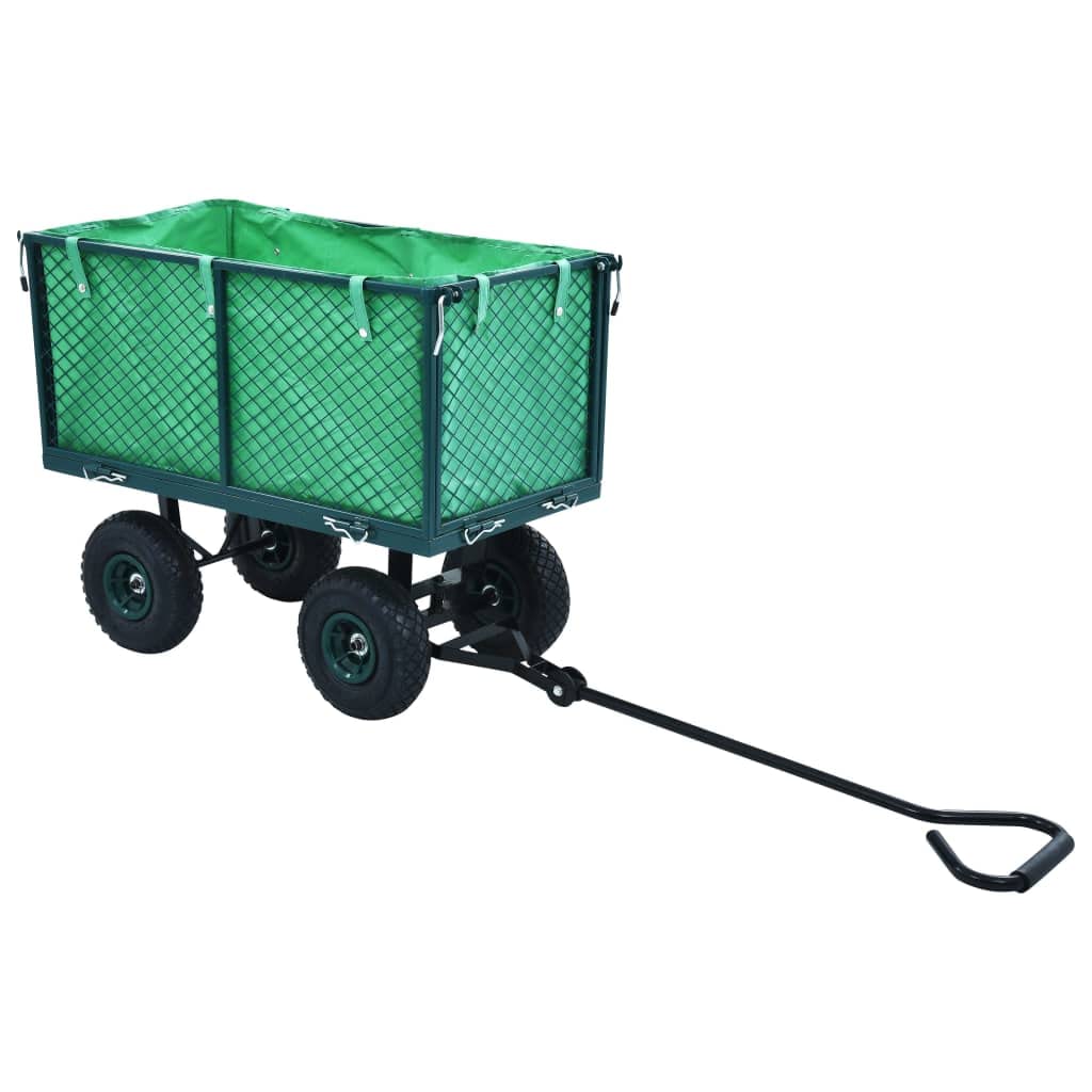 Heavy Duty Garden Hand Trolley Cart - 771.6 lb Capacity, Green Outdoor Utility Wagon for Yard Work, Landscaping, Moving Supplies & Farm Use