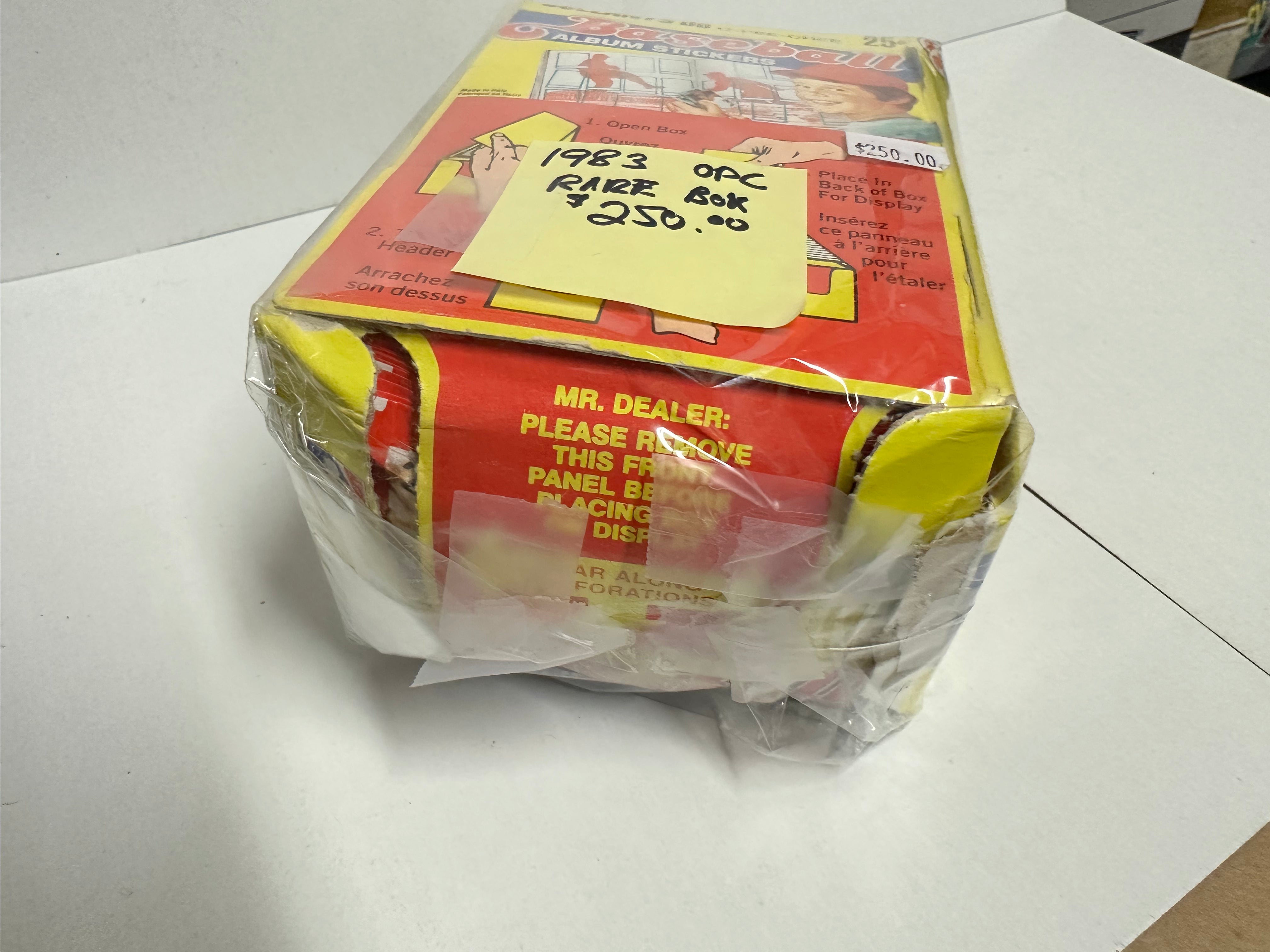 1983 OPC Baseball Rare 100 Packs Stickers Box - Vintage Collectors Edition for Baseball Fans & Card Enthusiasts - Perfect for Display, Trading, and Memorabilia Collections