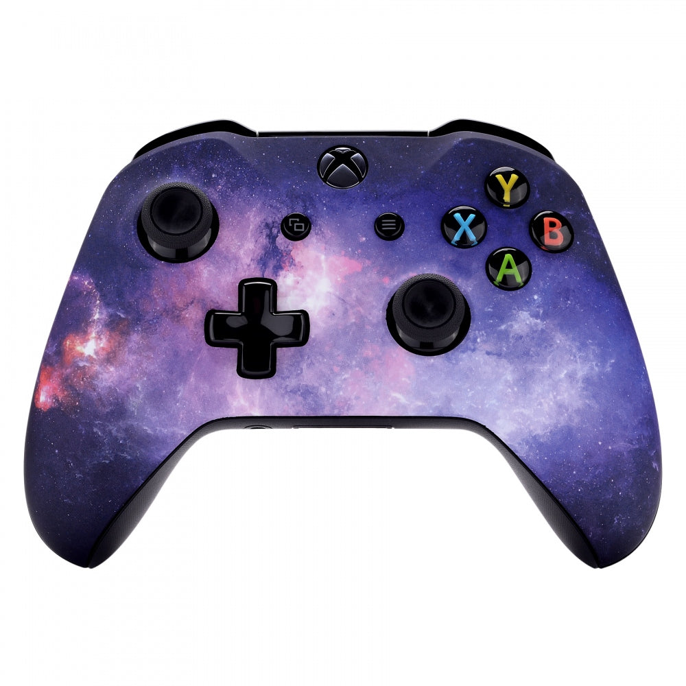 eXtremeRate Nebula Galaxy Soft Touch Front Housing Shell for Xbox One S X Game Controller - Durable & Comfortable Grip for Gaming Enthusiasts - Perfect for Long Gaming Sessions & Competitive Play