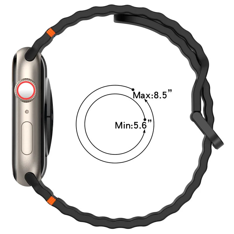 Premium Silicone Sports Band + Protective Case with Tempered Glass for Apple Watch - Perfect for Running, Gym & Outdoor Activities