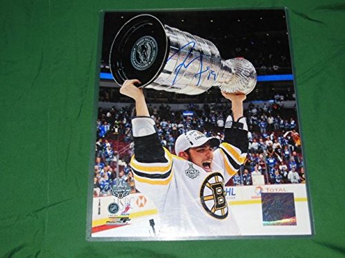Authentic Boston Bruins Tyler Seguin Autographed 8x10 Photo with Stanley Cup - Perfect for Sports Memorabilia Collectors, Man Cave Decor, and Hockey Fan Gifts